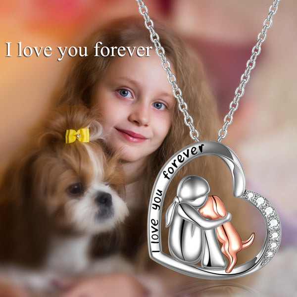 Sterling Silver Keepsake Dog  Lover Memorial Pendant Necklace Gifts for Women