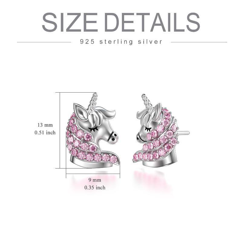 Sterling Silve Unicorn Hypoallergenic Stud Earrings Jewelry