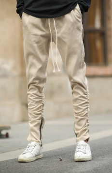 Machete elastic trousers zipper sidecasual pants youth fashion