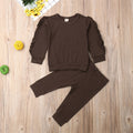 Boys/ Girls Ruffles Jumper Sweatshirt Tops Pants Kids 2Pcs Outfits Set