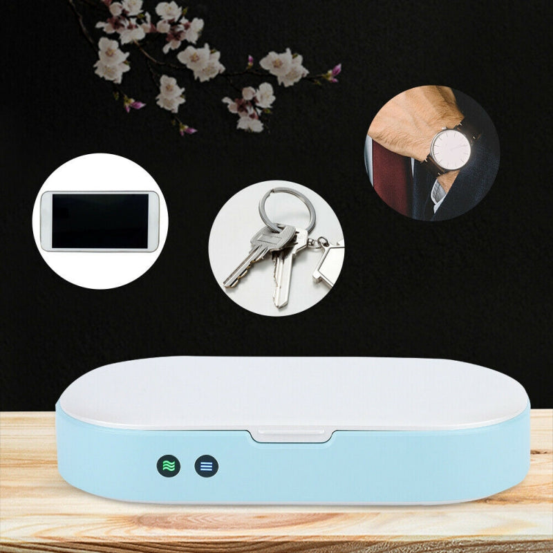 5V Double UV Phone Sterilizer Box Jewelry Phones Cleaner Personal Sanitizer Disinfection Box with Aromatherapy