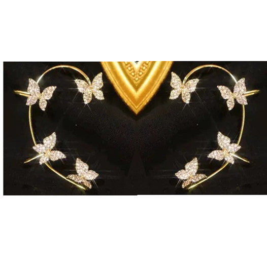 Fashion Earring Butterfly Ear Clip And Ear Hook Jewelry